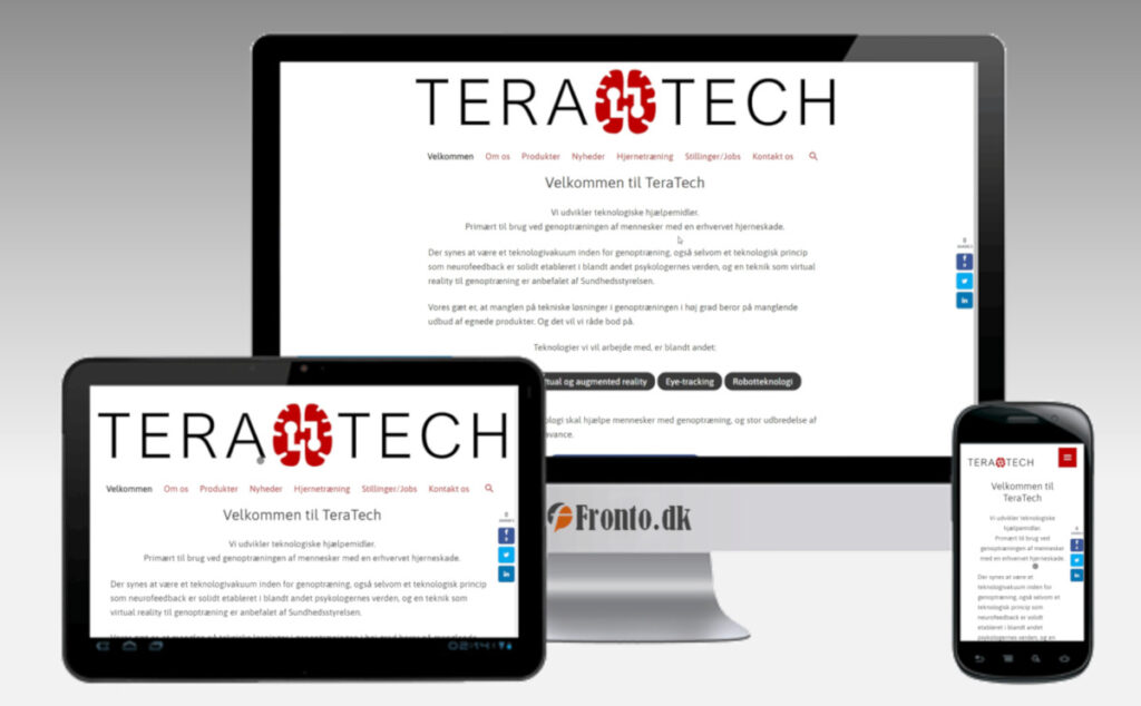 TeraTech's nye hjemmeside